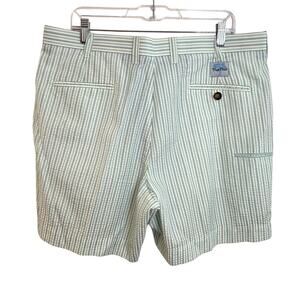 True Flies Gasparilla Shorts Mens Size 38 Searsucker Blue White
